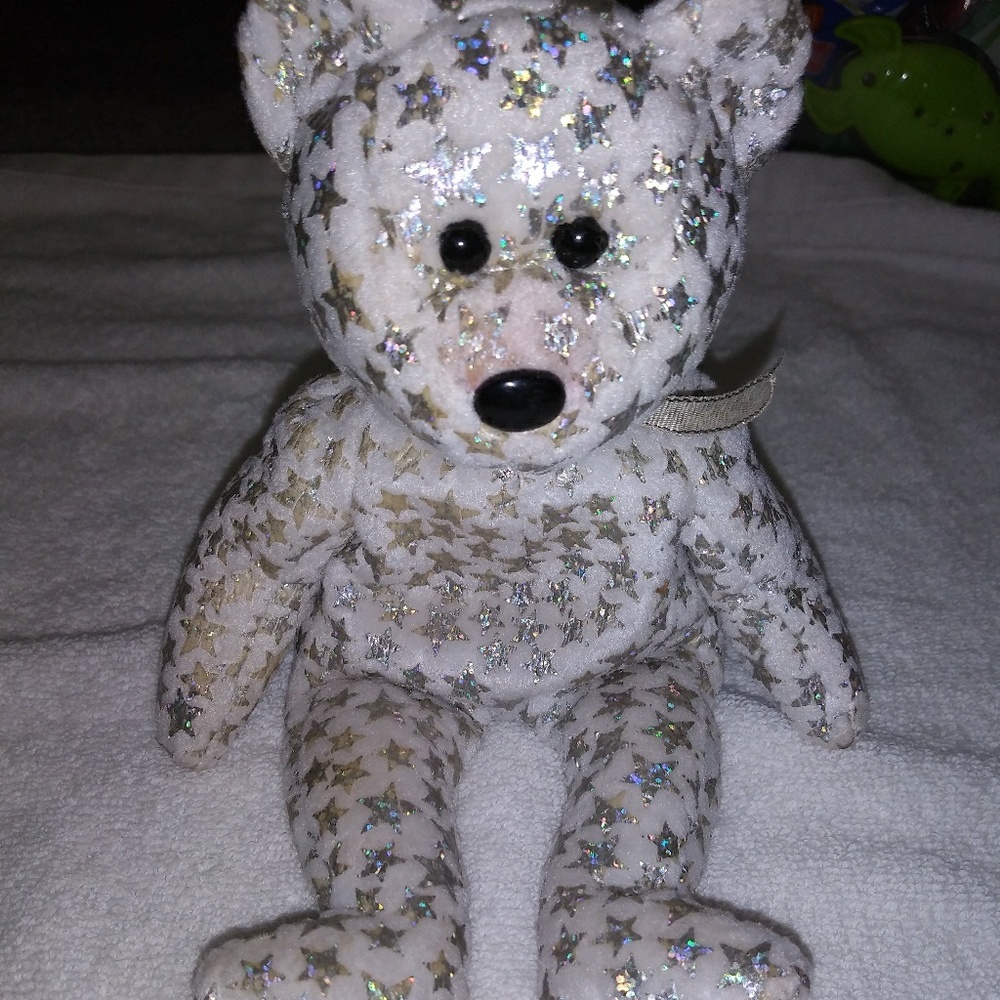 Ty 2000 Silver Stars beenie Bear